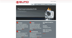 Desktop Screenshot of elpo-thermoprozesstechnik.de