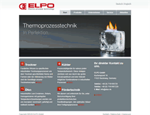 Tablet Screenshot of elpo-thermoprozesstechnik.de