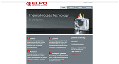 Desktop Screenshot of en.elpo-thermoprozesstechnik.de