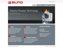 Tablet Screenshot of en.elpo-thermoprozesstechnik.de
